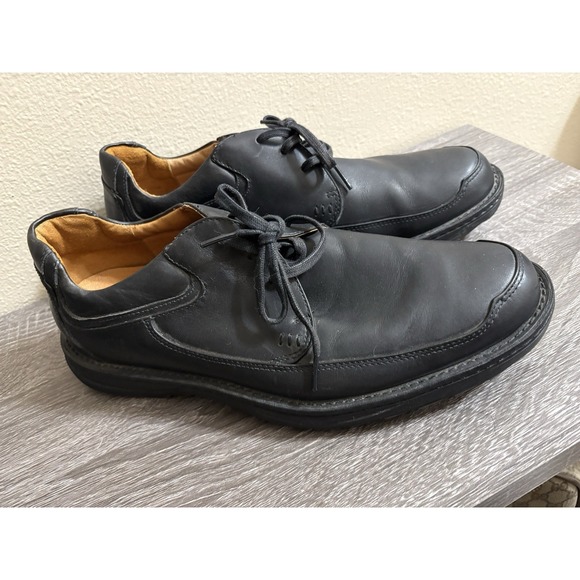 Timberland Shoes Mens 12-12.5 Black Derby Casual Lace Up Leather Everyday - Picture 2 of 8